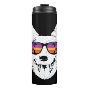 Retro Australian Cattle Dog Sunglasses Thermosbecher