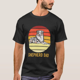 Retro Australian Dog Shepherd Vater Dog Pater  T-Shirt