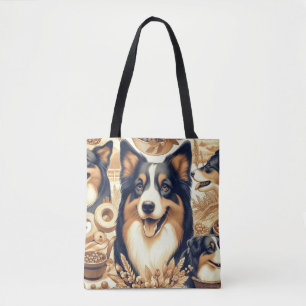 Retro Australian Shepherd Illustration