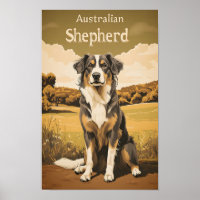Retro Australian Shepherd