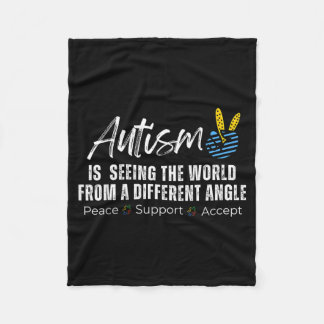 Retro Autism Different Angle Neurodiverse Fleecedecke