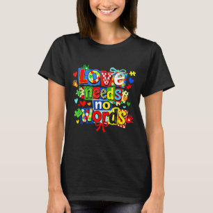 Retro Autismus-Bewusstseinsmonats-Puzzle süße Lieb T-Shirt