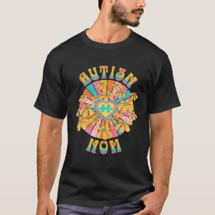 Retro-Autismus-Mama-Blumen-Bewusstsein und Akzepta T-Shirt