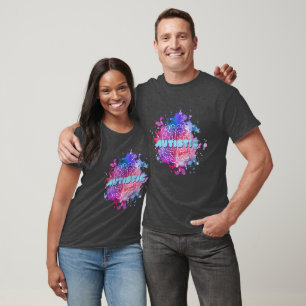 Retro Autistic Paint Spritzer Brain Shirt