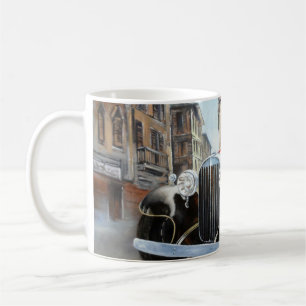 Retro-Auto-Alte-Stadt-Malerei Kaffeetasse