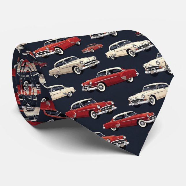 Retro-Auto der 1950er Jahre Krawatte (Gerollt)