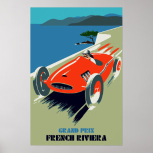 Retro-Auto Grand Prix Rivièra Poster