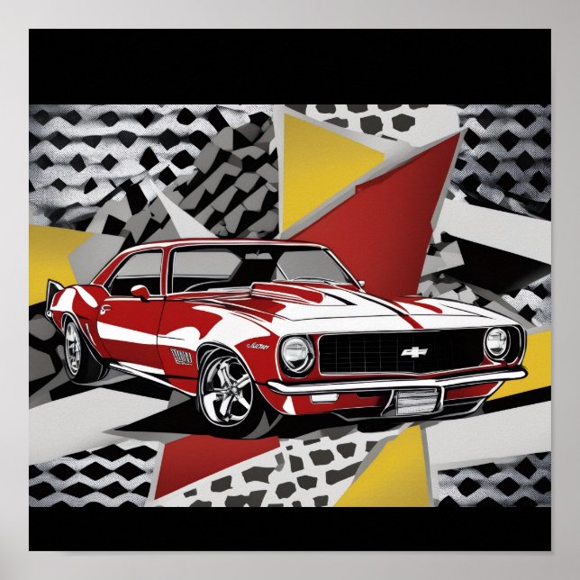 Retro-Auto  Poster (Vorne)