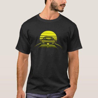 Retro-Auto-Sonnenuntergangs-Fahrt | Synthwave-Auto T-Shirt