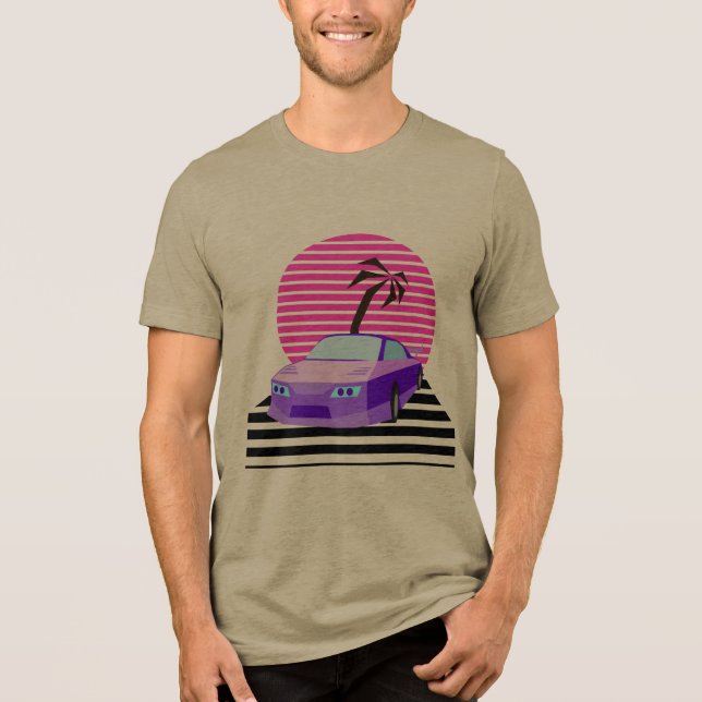 Retro-Auto Tri-Blend Shirt (Vorderseite)