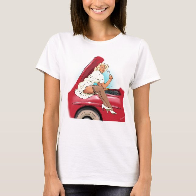 Retro Auto und Modell T-Shirt (Vorderseite)