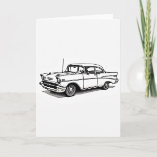 Retro-Auto Vatertagskarte Karte