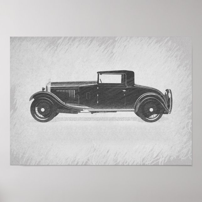 Retro-Autokunst Poster (Vorne)