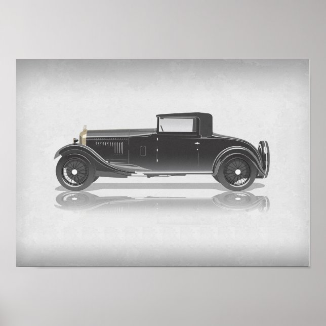 Retro-Autokunst  Poster (Vorne)