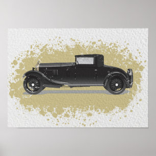Retro-Autokunst Poster
