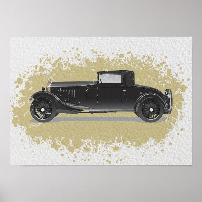 Retro-Autokunst Poster (Vorne)