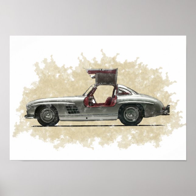 Retro-Autokunst Poster (Vorne)
