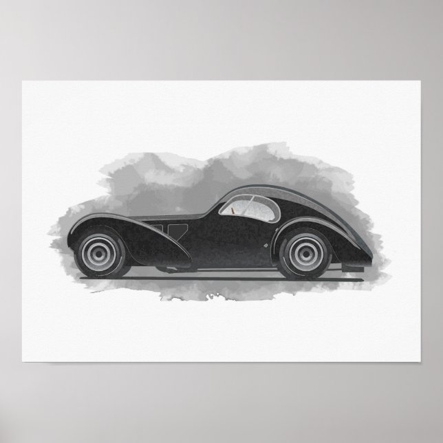 Retro-Autokunst Poster (Vorne)