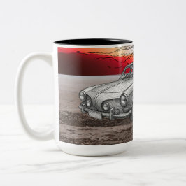 Retro-Automotiv-Illustration Tasse