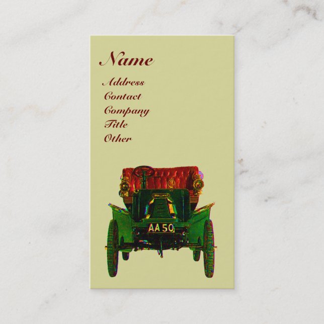 RETRO AUTOMOTIVE VISITENKARTE (Vorderseite)
