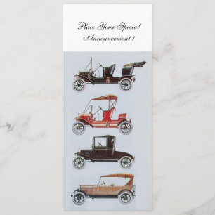 RETRO AUTOS 2, AUTO-WIEDERHERSTELLUNG, blaues Weiß Ankündigung