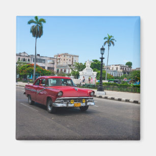 Retro-Autos auf der Havanna-Straße Magnet