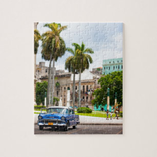 Retro-Autos auf der Havanna-Straße Puzzle