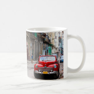 Retro-Autos auf der Havanna-Straße Tasse