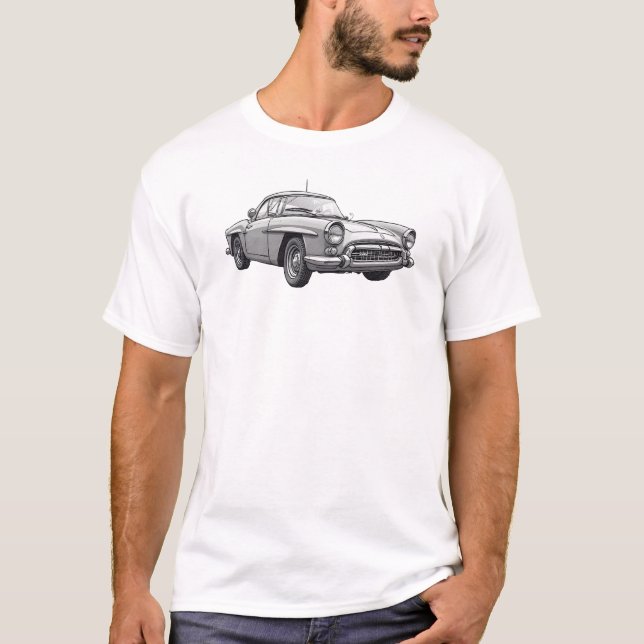 Retro-Autozeichnung T-Shirt (Vorderseite)