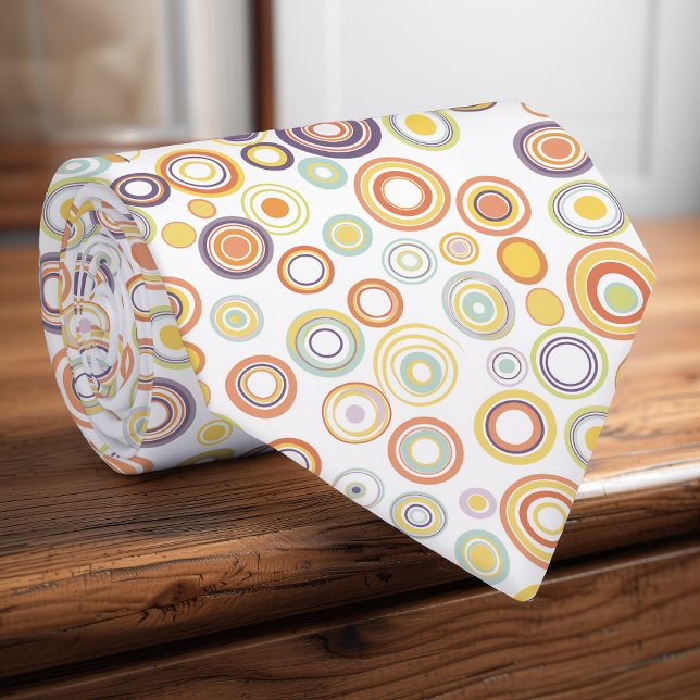 Retro-Autumn-Circles Krawatte (Von Creator hochgeladen)