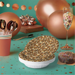 Retro Autumn Paper Bowls Pappteller