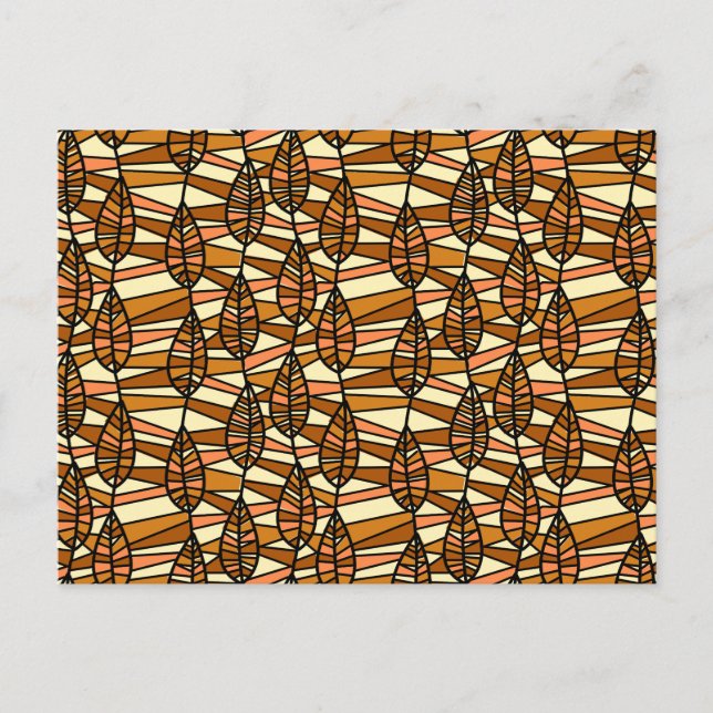 Retro Autumn Postcard Postkarte (Vorderseite)