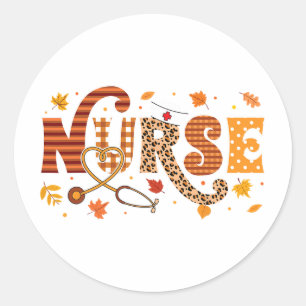 Retro Autumn Pumpkin Fall Nurlife Erntedank Runder Aufkleber