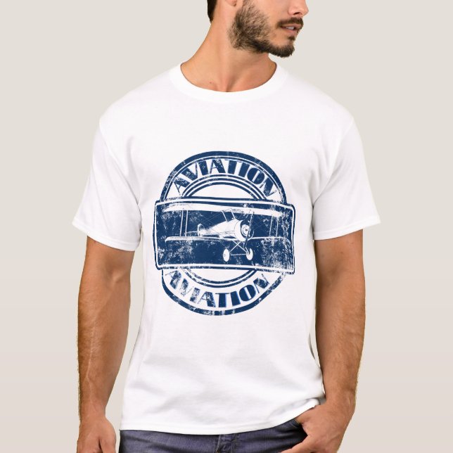 Retro Aviation Art T-Shirt (Vorderseite)