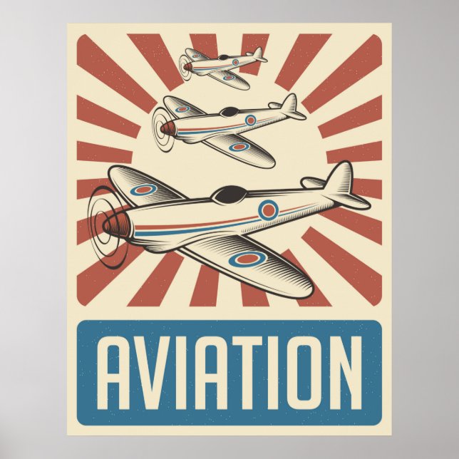 Retro Aviation Poster (Vorne)