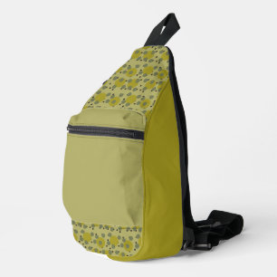 Retro Avocado-Traum 1970er Jahre Atomkreise Crossbody Bag