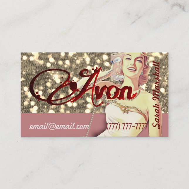 Retro Avon Representative Business Card Visitenkarte (Vorderseite)