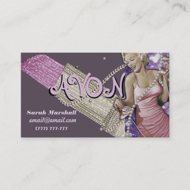 Retro Avon Representative Business Card Visitenkarte (Vorderseite)
