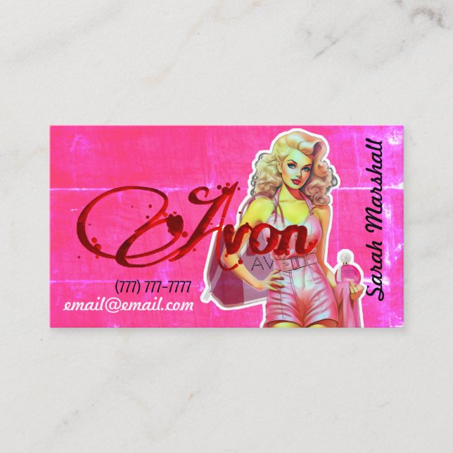 Retro Avon Representative Business Card Visitenkarte (Vorderseite)