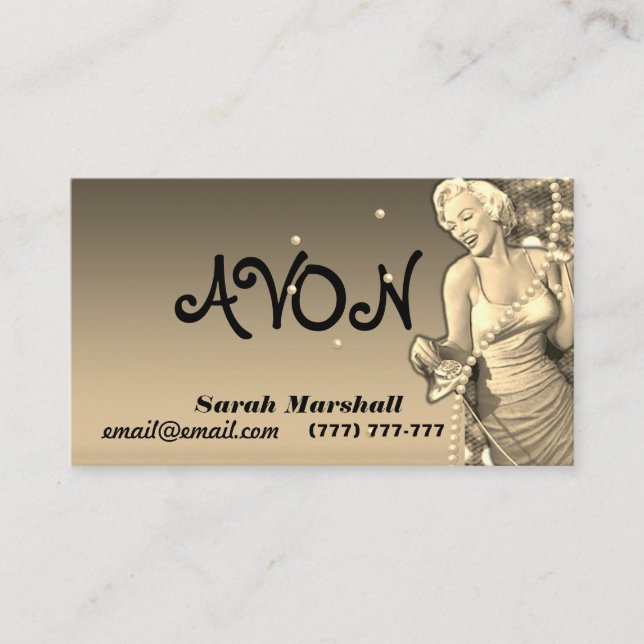 Retro Avon Representative Business Card Visitenkarte (Vorderseite)