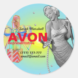 Retro Avon Vertreter Runder Aufkleber