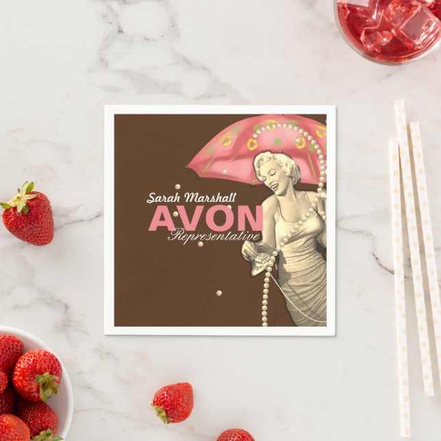 Retro Avon Vertreter Serviette (Beispiel)