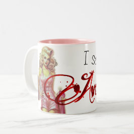 Retro Avon Vertreter Zweifarbige Tasse