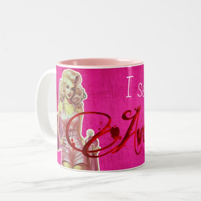 Retro Avon Vertreter Zweifarbige Tasse (Vorderseite Links)