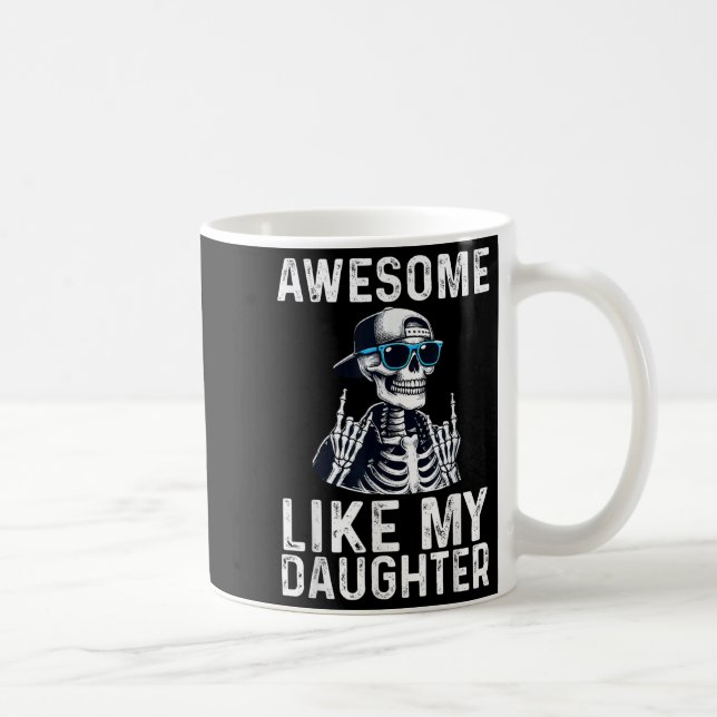 Retro Awesome Like My Daughter Funny Dad Parents D Kaffeetasse (Rechts)