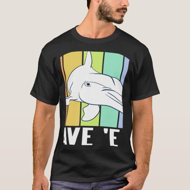 Retro Awesome Save 'Em Dolphins Marine  Present T-Shirt (Vorderseite)