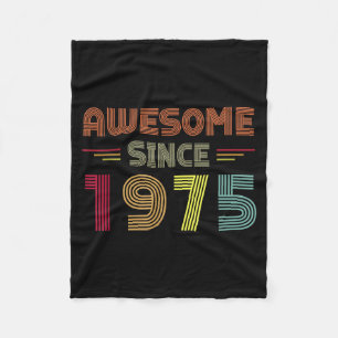 Retro Awesome Seit 1975 47. Geburtstag Bday Gebore Fleecedecke