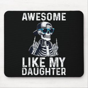 Retro Awesome wie meine Tochter Lustiger Vater Elt Mousepad