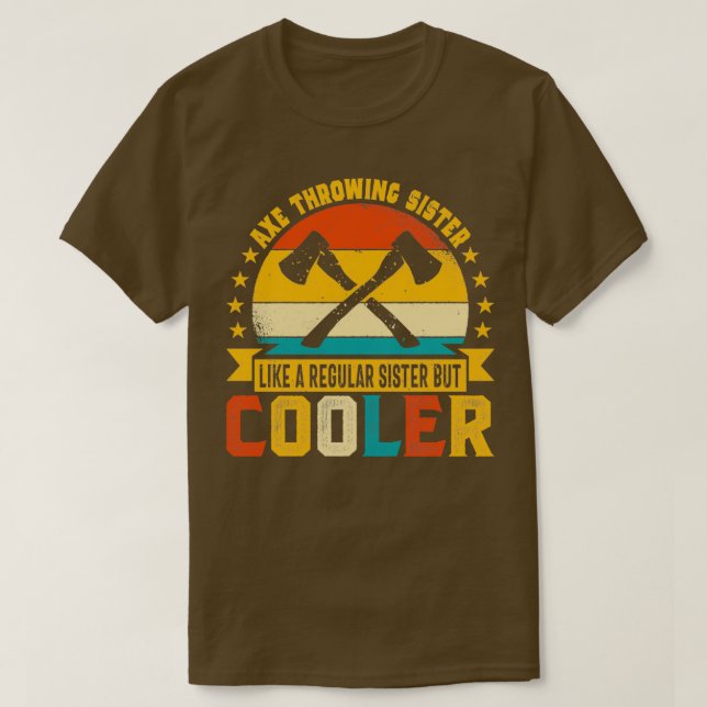 Retro Ax wirbelnde Schwester wie eine regelmäßige  T-Shirt (Design vorne)