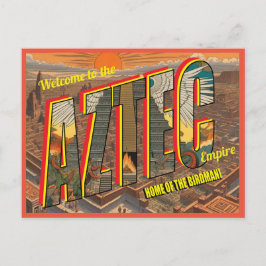 Retro Aztec Empire Birdman Postkarte